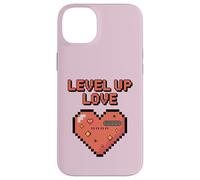 Level Up Love Pixel Heart Gaming Style - San Valentino Custodia per iPhone 14 Plus