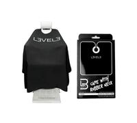 LEVEL3 MANTELLA CAPE CON COLLO IN SILICONE NERA CON TRIM BIANCO