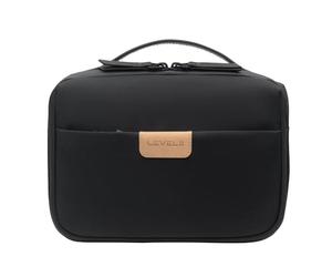 LEVEL8 Borsa da bagno Borsa da viaggio Grande Sacchetto di lavaggio Donna Cosmetico Bag Trasparente per Size S Container Nero