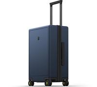 LEVEL8 Valigia trolley leggera, realizzata in policarbonato al 100%, con guscio rigido, eleganza Micro Diamond Textured Design 8 Spinner, blu navy, S (54 x 23,5 x 37 cm, 40 L)
