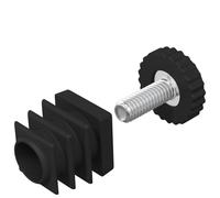 Leveler per mobili regolabili, 1895 pezzi, nero, in polipropilene, accessori per il montaggio, accessori per il fai da te, materiale di fissaggio, ristrutturazione, ristrutturazione, per tavoli, sedie