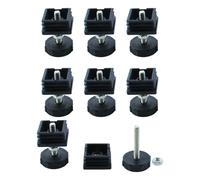 Leveling Feet 40 x 40mm Square Tube Insert Adjustable Leveler for Table 8 Sets