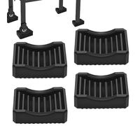Leveling Shims and Wedges, Reusable Non-Slip Stackable Grill Wheel Leveling Blocks 4-Pack, Sturdy Griddle Leg Stopping Pad for Pool Table, Furniture and Rvs