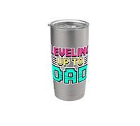Leveling Up To Dad Bicchiere termico in acciaio inox doppia parete