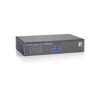 LEVEL ONE - Switch FGP-1000 8 Porte Fast Ethernet PoE 10 / 100 Mbps RJ45 con 1 Porta Gigabit Ethernet 10 / 100 / 1000 Mbps e 1 Porta SFP Unmanaged - SPEDIZIONE GRATUITA
