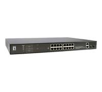 LevelOne GEP-2021 switch di rete Non gestito Gigabit Ethernet (10/100/1000) Supporto Power over (PoE) 1U Nero [GEP-2021]