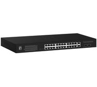 LevelOne GEP-2841 Switch 28x GE 2xGSFP 370W 24xPo Gigabit Ethernet, Rame
