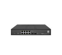 LevelOne GES-2110P Hilbert - Switch Gigabit PoE Smart Lite a 10 porte, 8 uscite