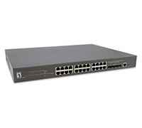 LevelOne GTP-2871 - Switch Gigabit PoE a 28 porte, L3 Lite gestito, 4 x 10 GbE SFP+, 24 uscite PoE, budget di prestazioni PoE da 400 W