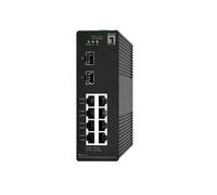 LevelOne Hilbert - Switch Industriale Gigabit Smart Lite a 10 Porte, 8 Gigabit RJ45, 2 SFP Gigabit