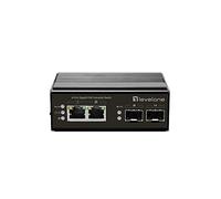 LevelOne IGP-0432 - Switch Industriale Gigabit Poe a 4 Porte, Guida DIN, da -40 °C a 75 °C