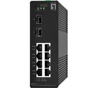 LevelOne Hilbert - Switch Industriale Gigabit Smart Lite a 10 Porte, 8 Gigabit RJ45, 2 SFP Gigabit