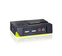 LevelOne KVM-0221 switch per keyboard-video-mouse (kvm) Nero, Verde