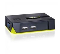 LevelOne KVM-0222 switch per keyboard-video-mouse (kvm) Nero, Verde