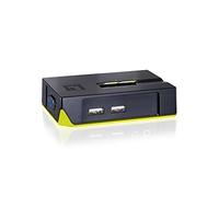LevelOne KVM-0222 switch per keyboard-video-mouse (kvm) Nero, Verde
