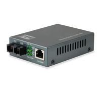 LevelOne Media Converter black Black Single-mode fibre optic 2 km