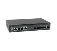 LevelOne Switch di rete, 4 porte 10GE, 4 porte SFP+ 10G, commutazione ad alta velocità