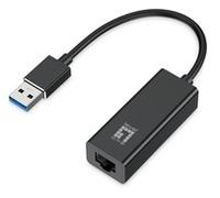 LevelOne USB-0401 Cablato RJ-45 USB 1000 Mbit/s Nero Nic WLAN 1000 Mbps IPv6