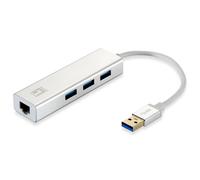 LevelOne Adattatore di rete USB USB 0503 Gigabit con hub USB