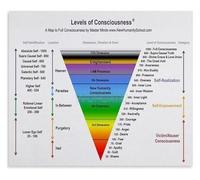 Levels of Consciousness Chart Mindfulness Awareness Guide Personal Growth Diagram Canvas Print Wall-Art for Study Office Decor(Unframed,16x24inch(40x60cm))