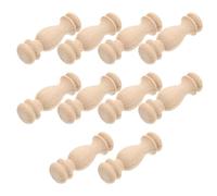 Levemolo 10 Pezzi Colonne Romane in Legno Massello Non Verniciato Balaustre Decorative per Scale e Ambienti Esterni Sculture Artigianali Resistenti e Versatili per Decorazioni Classiche