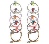 Levemolo 10pezzi Elastici per Capelli Bambina con Piccoli Dinosauri Fasce Elastiche Resistenti e Colorate Accessori per Capelli Ragazze per Compleanno e Feste Colore Colore