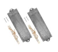 Levemolo 2 Pezzi Mezuzah Religioso Pergamena Decorazione Sacra per Porta e Finestra Artigianato Tradizionale per Benedizione della Casa e FESTIVITÀ Ebraiche e Cattoliche Finitura Argento