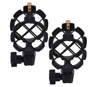 Levemolo 2 Pezzi Supporto Microfono Anti-vibrazione in Plastica Staffa Shock Mount Portatile per Microfono Dinamico e Condensatore per Streaming Registrazioni e Studi