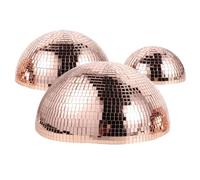 Levemolo 3 pezzi Mirror Ball Hemisphere: mezza sfera adesiva da 7,7&;/5,9"/3,9" per effetto luce da discoteca DJ - globo a specchio per feste a tema anni '70