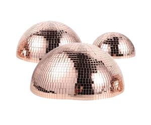 Levemolo 3 pezzi Mirror Ball Hemisphere: mezza sfera adesiva da 7,7&;/5,9"/3,9" per effetto luce da discoteca DJ - globo a specchio per feste a tema anni '70