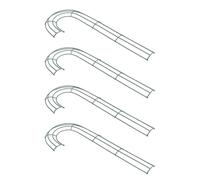 Levemolo 4 Pezzi Cornice per Ghirlanda in Ferro Verde Scuro Base Stabile per Decorazioni Natalizie e Te Resistente per Uso Interno ed Esterno su Porte e Giardini