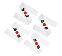 Levemolo 4 Pezzi Fascia per Chioma Giapponese da Chef Bianco, Fascia da Karate Versatile e Comoda, per Cucina e Allenamento Sportivo Maschile