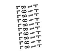 Levemolo 40 pezzi Kit Raccordi per Irrigazione Goccia in PP Resistente Connettori Diritti Tee Gomiti e Tappi Accessori Compatti per Impianti Irrigazione Giardino e Serra