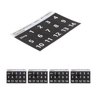 Levemolo 5 Fogli Adesivi Rimovibili per Note Handpan Numeri Bianchi Etichette Scala Musicale per Batteria a Lingua Accessori per Allenamento Handpan Principianti e Professionisti