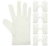 Levemolo 6 paia Guanti in Microfibra Bianchi Multipurpose Elasticizzati e Traspiranti per Ispezione Gioielli e Cura Mani Lavabili e Riutilizzabili Confezione da Adatti per Uso Quotidiano e