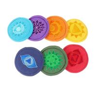 Levemolo 7pezzi Cuscino Per Ciotole Tibetane Stoffa Per Meditazione Tappetini Per Campane Sonore Colorati e Confortevoli Per Buddhismo e Terapia Musicale