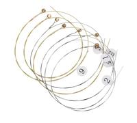 Levemolo Accessori per Strumenti Musicali Set di 7 Corde in Acciaio Color Oro per Arpa e Lira Eccellente Qualità Sonora, per Principianti e Amanti Dell'arpa