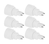 Levemolo Adattatore Portalampada G9 a E14 Struttura Compatta e Dissipazione Efficiente del Calore, 6 Pezzi in Rame Nichelato per Lampade Domestiche e Uffici