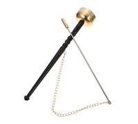 Levemolo Buddhism Yin Qing Instrument for Meditation and Rituals Durable Percussion Tool with Wooden Handle for Buddhist Ceremonies