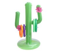 Levemolo Cactus Gonfiabile in PVC per Piscina e Feste Galleggiante, Decorazione Esterna Resistente e Riutilizzabile, Set 4 Anelli per Spiaggia e Club Nuoto