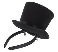 Levemolo Cappello a Cilindro Piccolo Nero, Fascia per Chioma in Feltro, Accessorio per Costumi da Teatro e Celebrazioni