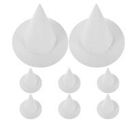 Levemolo Cappello da Strega Riutilizzabile e Personalizzabile in Carta 8 Pezzi Bianco e Adulti per Attività Artistiche e Decorazioni Festa Halloween