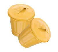 Levemolo Cestino da Tavolo Coperchio Portatile in Metallo, Contenitore per Rifiuti da Scrivania Compatto e Inodore, Secchio per Spazzatura Piccolo per Cucina, Ufficio e Cameretta Ragazzo