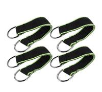 Levemolo Cinghie per Amaca Appesa 4 Pezzi Corde Elastiche Moschettoni a Doppio Strato 32Mmx26Cm Accessori per Altalene da Esterno Resistenti agli Strappi per Campeggio e Giardino