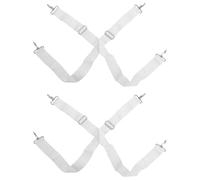 Levemolo Cinghie per Tamburo Doppie Regolabili in Nailon Bianco 2 Pezzi Supporto Sicuro e Resistente per Accessori Strumenti a Percussione Militari