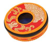 Levemolo Custodia Artigianale Nepalese per Piatti Tingsha, Borsa Protettiva Media da 10 Cm per Campana da Meditazione, Scatola Imbottita per Trasporto Sicuro e Conservazione Strumenti
