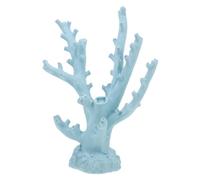Levemolo Decorazione in Resina Corallo Stile Mediterraneo Ornamento Marino Color Blu Lago Decorazione Soggiorno e Ingresso per Nascondiglio Pesci Design Dettagliato e Duraturo Atmosfera