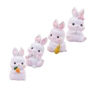 Levemolo Decorazioni per Torte Pasquali Coniglietto Set 4 Pezzi per Cupcake e Dessert Decorazioni Feste di Compleanno e Ricorrenze Accessori Duraturi e Colorati per Dolci