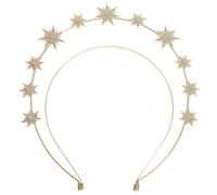 Levemolo Fascia per Chioma in Metallo Oro Doppio Strato Stella a Sei Punte Compatta e Facile da Indossare, Accessorio Decorativo per Feste Cosplay e Matrimoni