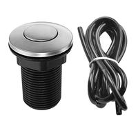 Levemolo Interruttore Facile Inossidabile in Aria 32mm Acciaio da Pneumatico Nero Installare Pulsante Decorativo per Trituratore Rifiuti Cucina
